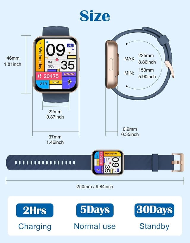 Thumbnail 6 de RUIMEN Smartwatch Uomo Chiamate Bluetooth