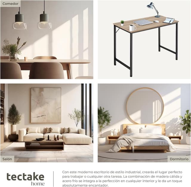 Thumbnail 5 de TecTake Mesa Escritorio 100x50 cm