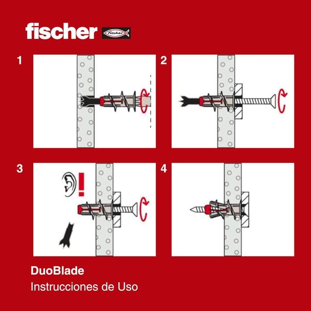 Detalle 2 de fischer DuoBlade tacos autoperforantes 20 uds