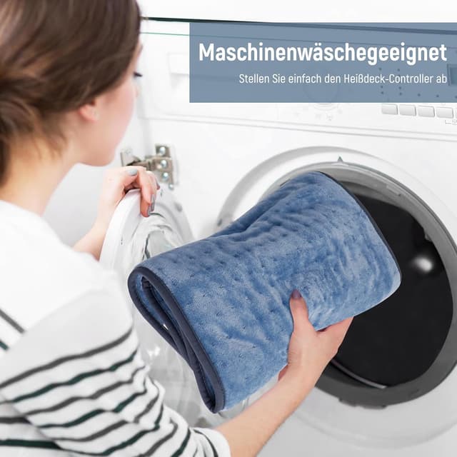 Detalle de Elektrisches Heizkissen mit Schnellheiztechnologie, 6 Stufen und automatischer Abschaltung