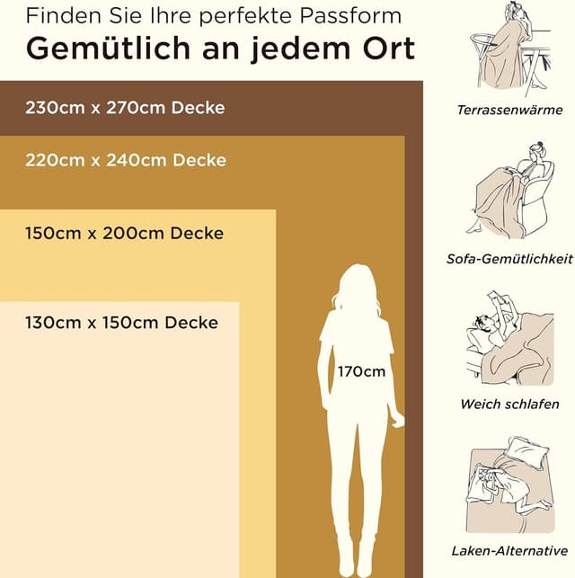 Thumbnail 6 de BEDSURE Flauschig Fleecedecke XXL 220x240 cm (grau) – warme Wohndecke zum Kuscheln