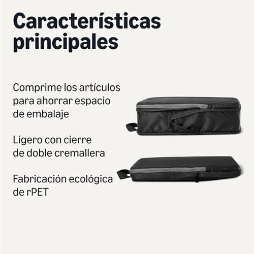 Detalle 2 de Amazon Essentials Organizadores de equipaje 6 piezas, negro