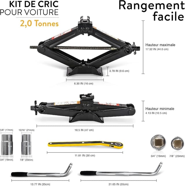 Thumbnail 5 de Cric de voiture 2 tonnes