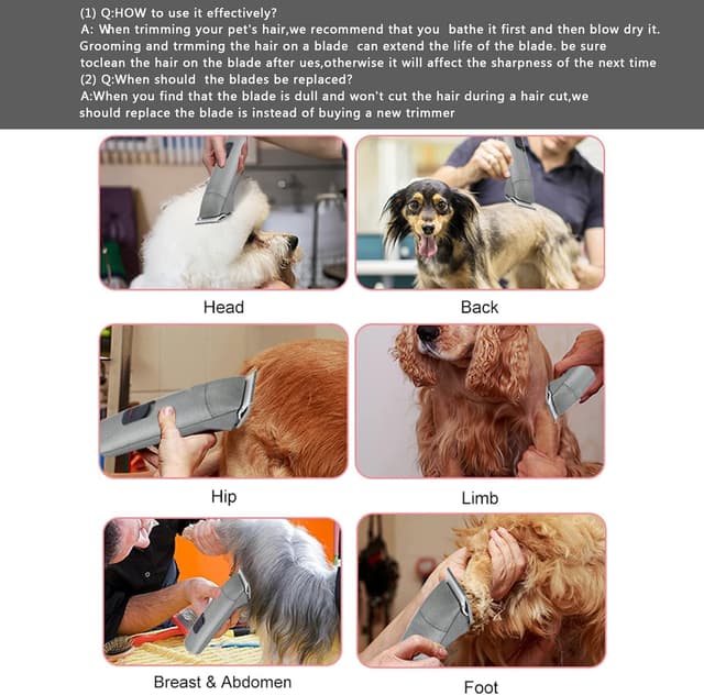 Detalle 2 de AUDOC Dog Grooming Replacement Blades (Blade #10, 1.5 mm) for Andis, Oster & Wahl clippers – 10-2 pack