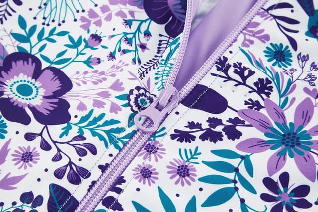 Detalle de upandfast UPF 50+ toddler rashguard swimsuit with full-length zipper (baby girl/boy)