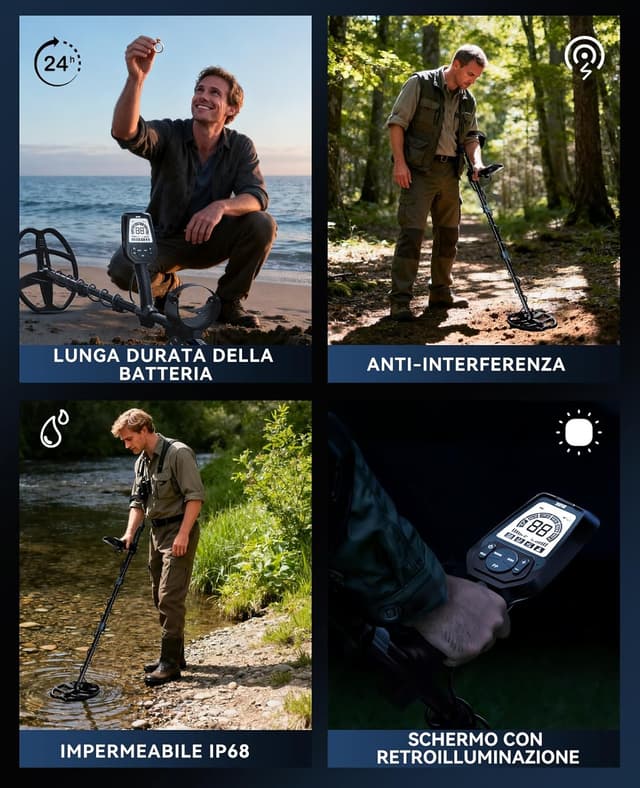 Thumbnail 5 de SUNPOW OT-MD16 Metal Detector Professionale 1800 mAh 📡