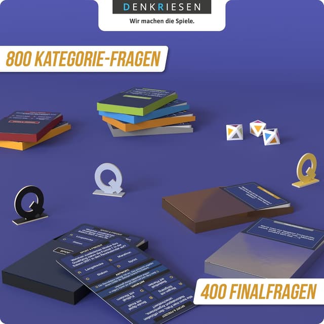 Detalle 2 de DENKRIESEN Quizduell Olymp Brettspiel mit 1200 Fragen