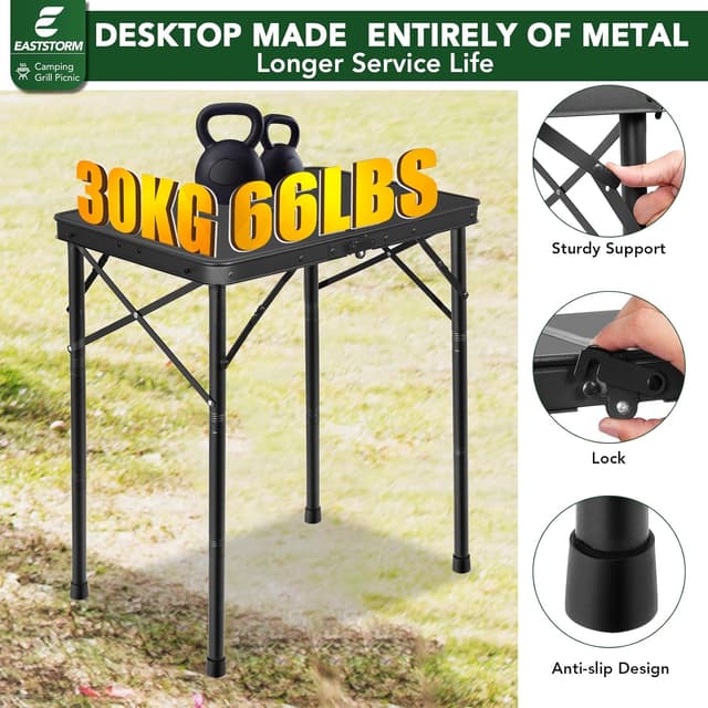 Thumbnail 6 de Campingtisch Klappbar 60x40 cm mit 3 Höhen