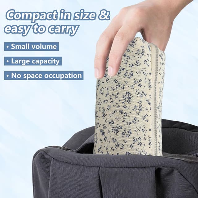 Thumbnail 6 de OYIWINMI Federmäppchen mit Reißverschluss (17 x 7 x 7 cm) – Blumenmotiv für Schule, Büro & unterwegs