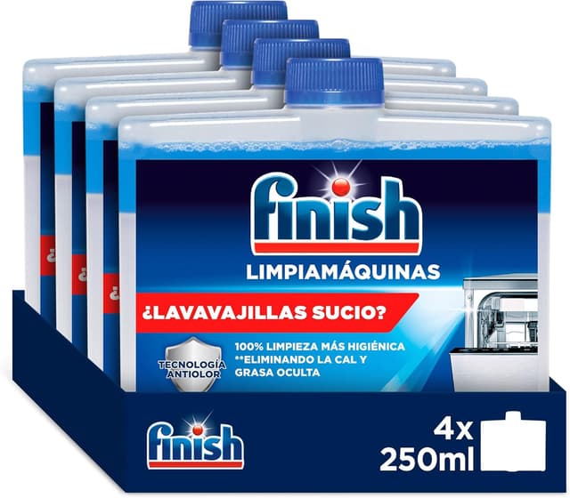 Detalle de Finish Limpiamáquinas 4 x 250 ml — elimina cal y grasa