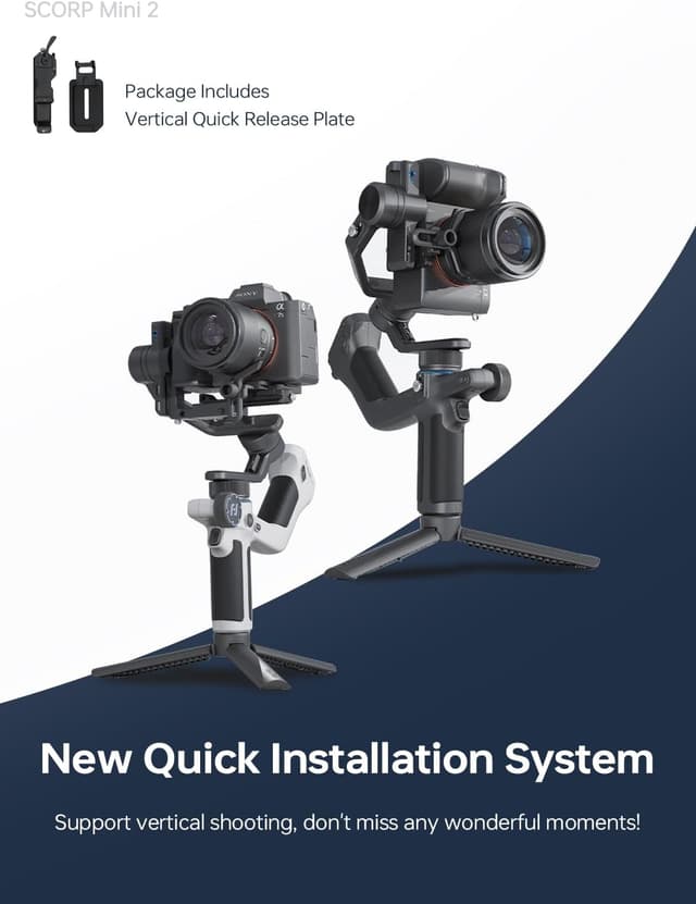 Detalle de FeiyuTech SCORP Mini 2 Kit 3-axis gimbal with built-in AI tracker