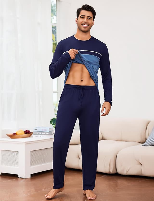 Thumbnail 1 de Bresdk Pigiama Uomo Invernale Cotone Lungo