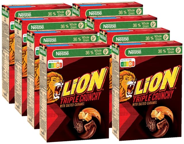 Detalle de Nestlé Lion Triple Crunchy Frühstücks-Cerealien im Churros-Format (8er Pack, 8x300 g)