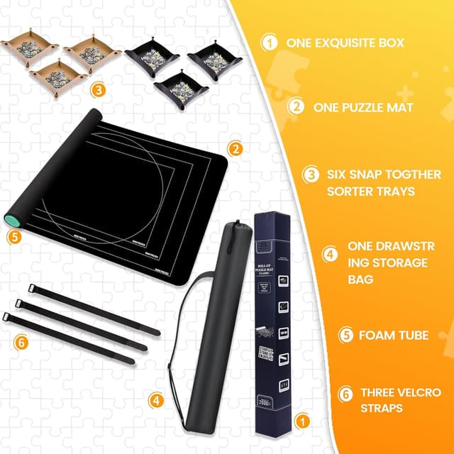 Thumbnail 2 de Pohxev Jigsaw Puzzle Mat Roll Up 48"