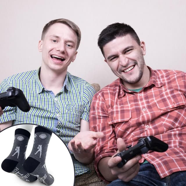 Detalle 2 de PLAYFUL SMILE chaussettes humour homme 43-46 (rugby) : idée cadeau pour papa, grand-père et ado