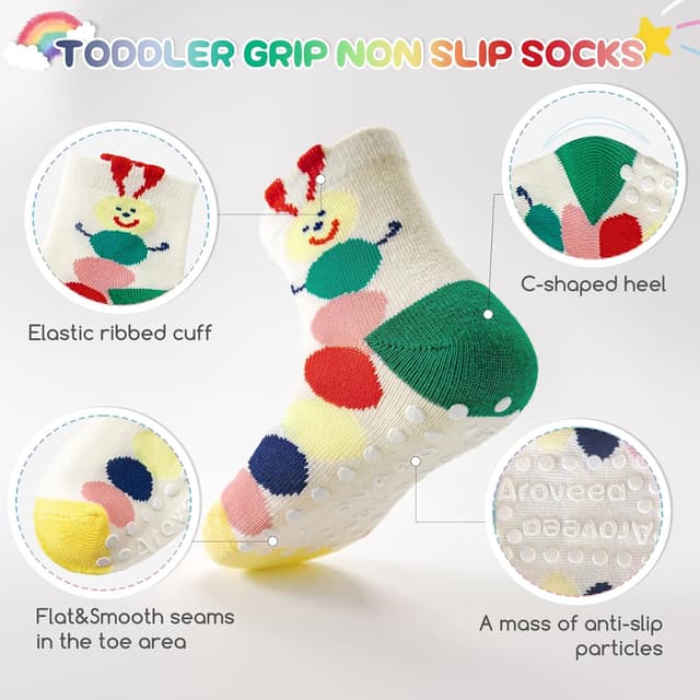 Thumbnail 1 de Aroveea Baby Toddler Grip Socks 12 Pack