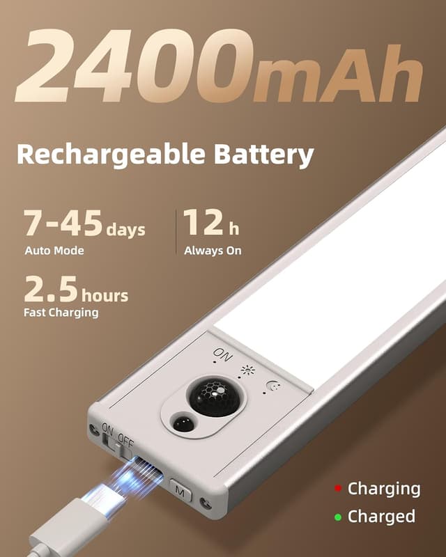 Detalle 2 de EZVALO Under Cabinet Motion Sensor Lights 3 🔦