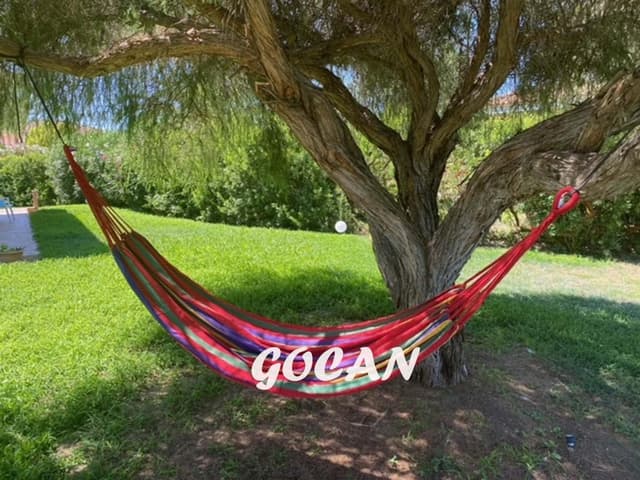 Detalle 2 de GOCAN Brazilian Double Hammock 2 Person Extra Large (220x160cm, 300kg) Rainbow XXL