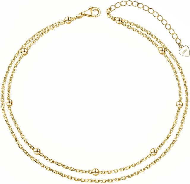 Detalle 2 de Cangall 925 Sterling Silver Anklet for Women 🦶