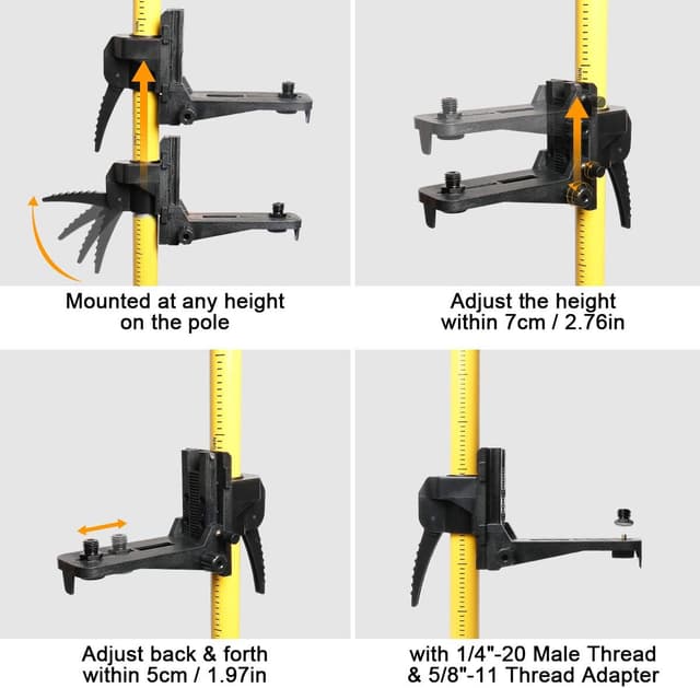 Detalle de Huepar LP36 laser mounting pole 3.7m