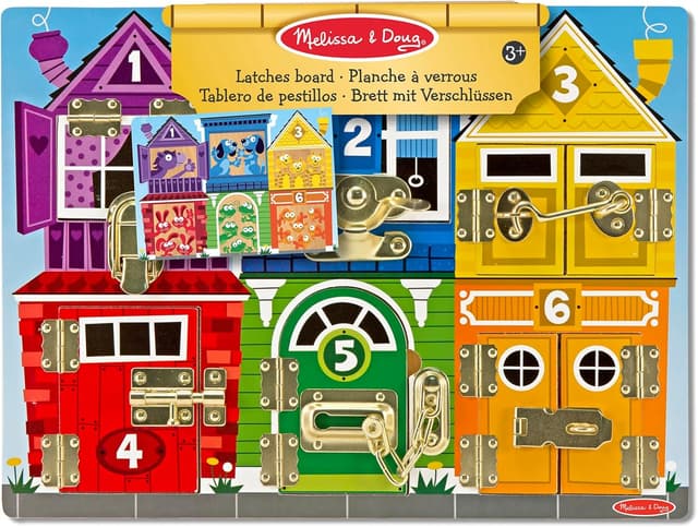 Detalle 1 de Melissa & Doug Spielbrett mit Schlössern FSC 3 Jahre