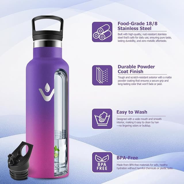 Detalle 2 de Botella Térmica 500 ml para niños, acero inoxidable 🚰