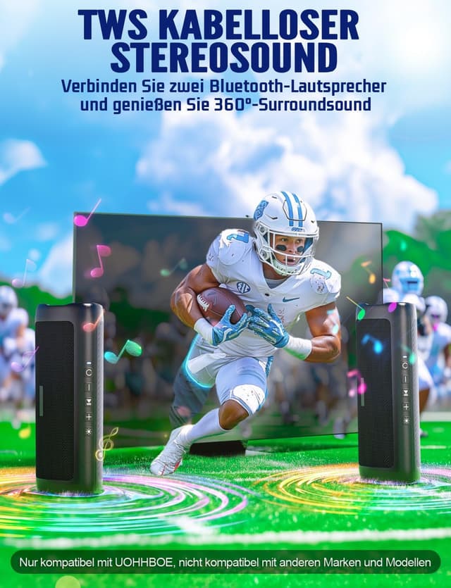 Detalle 2 de UOHHBOE 30W Bluetooth Lautsprecher – Tragbar