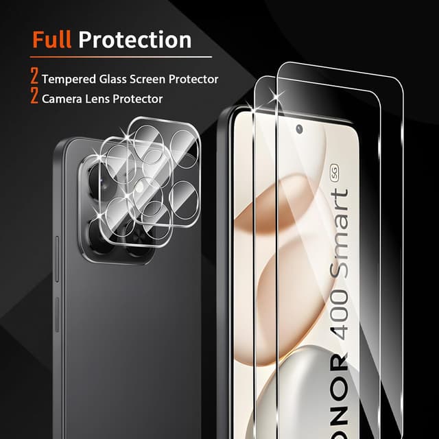 Thumbnail 6 de Liilaa Schutzfolie für Panzerglas Honor 400 Smart 5G – Displayschutz & Kameraschutz (2+2 Stück)