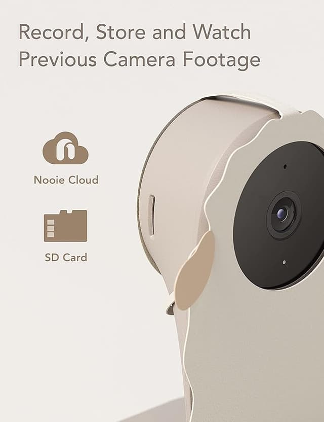 Detalle 1 de Nooie Cámara Vigilancia Bebe 2K, Audio Bidireccional y Alexa