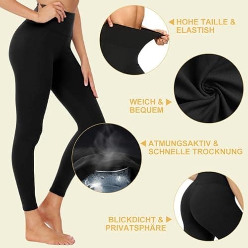 Detalle 2 de Gayhay 3er Pack Leggings Damen High Waist