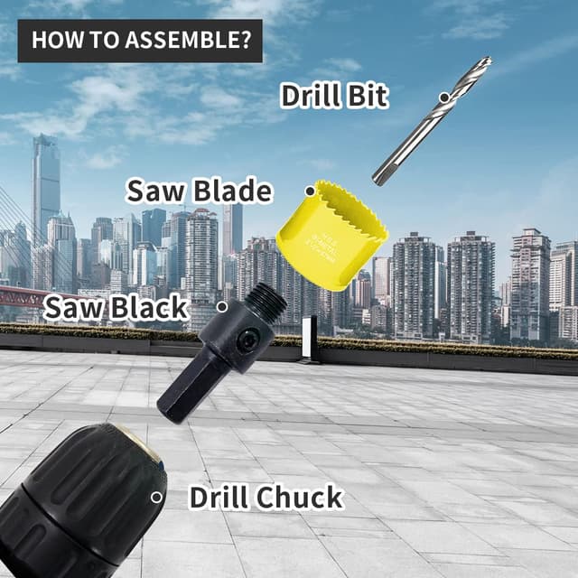 Detalle 2 de LAIWEI 80mm bimetal hole saw (3-5/32") for wood, gypsum board and metal profiles
