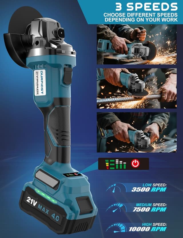 Thumbnail 2 de DURFICST DAG310 smerigliatrice 125 mm