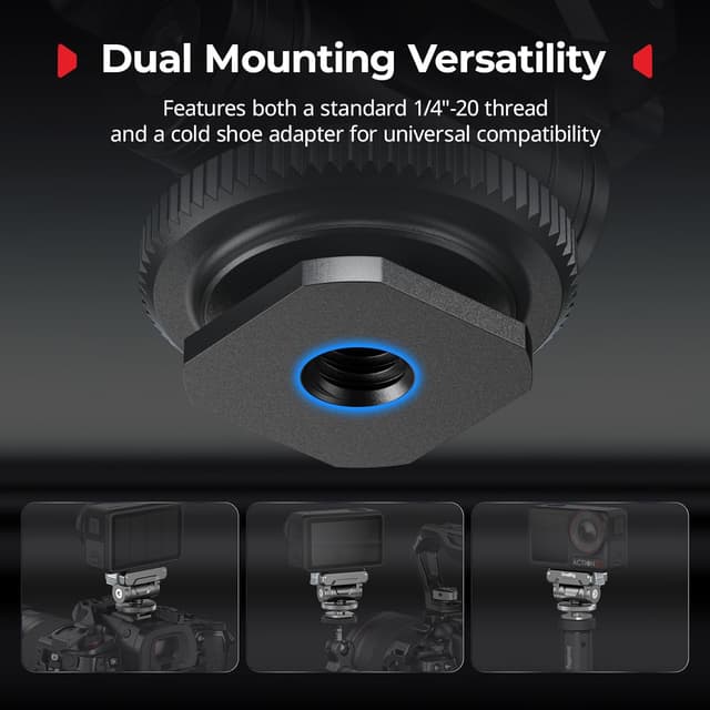 Detalle de SMALLRIG Adaptateur de griffe pour DJI Osmo Action 5 Pro / 4 / 3 (5436) avec fixation à dégagement rapide