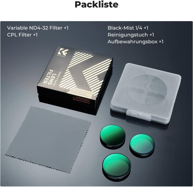 Thumbnail 6 de K&F CONCEPT Clip-On CPL VND Black-Mist 1/4 Effektfilter-Set für DJI Osmo Action 6 (3er-Pack)