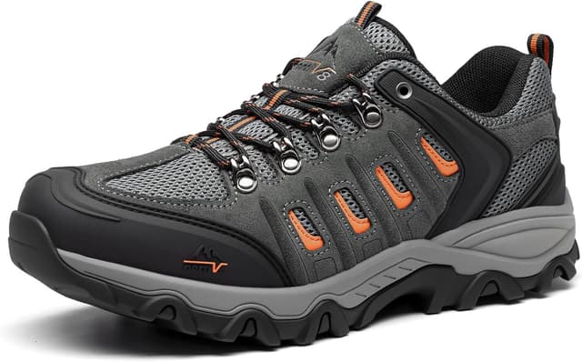 Detalle de NORTIV 8 Men’s Waterproof Leather Low-Top Hiking Shoes
