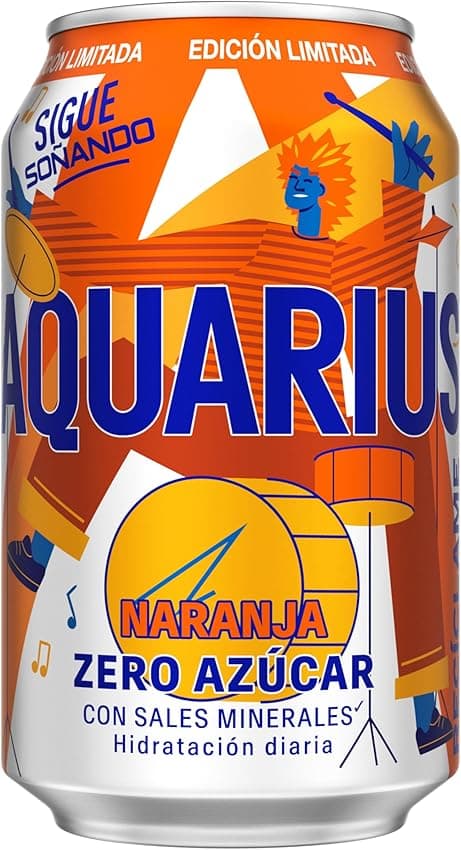 Thumbnail 1 de AQUARIUS Naranja Zero Azúcar 24 x 330 ml 🥤