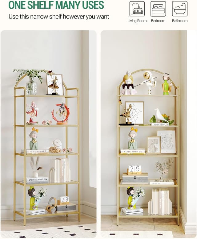 Thumbnail 6 de Hzuaneri BC21599G Libreria 5 livelli 30x60x150 cm