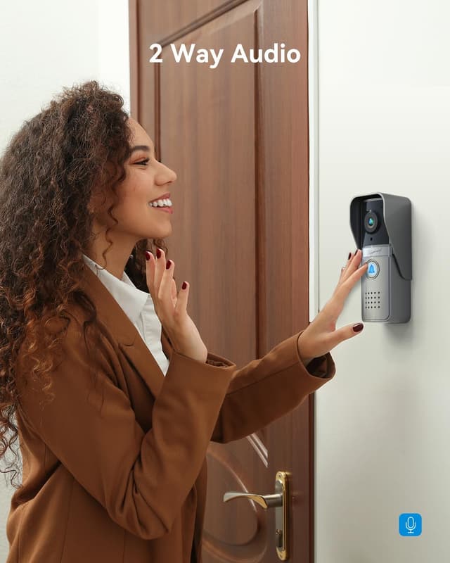 Thumbnail 2 de TMEZON 4-Draht Video-Türsprechanlage mit Kamera und 2× 7" Monitor für 1 Familie