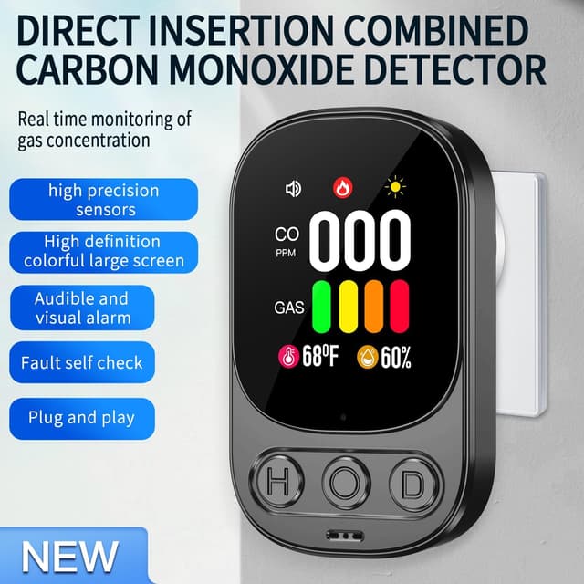 Thumbnail 1 de Gedsffati HD08-G Rilevatore di gas e CO con spina 🛡