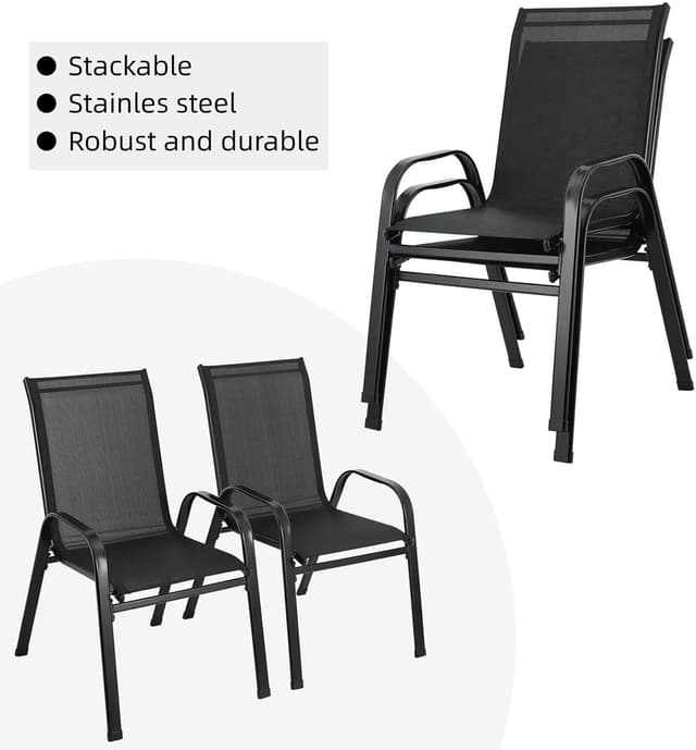 Detalle 1 de Clevich 3-piece patio bistro set, 2 sq m