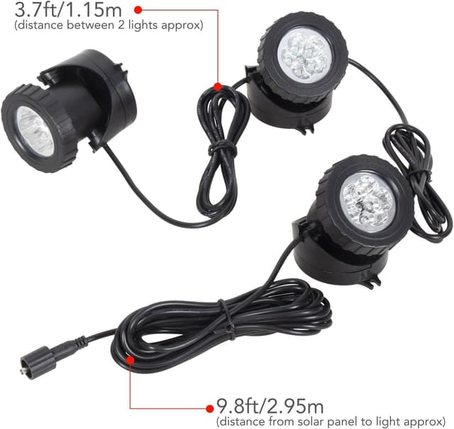 Thumbnail 5 de NATPOW 3-Lamp Submersible Pond Lights