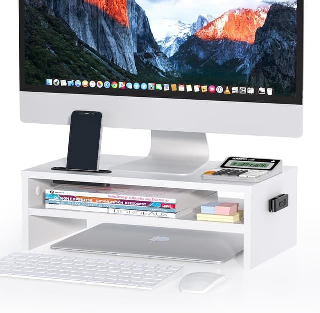 Imagen de BONTEC Wood Monitor Stand Riser 142mm en OfertitasTOP