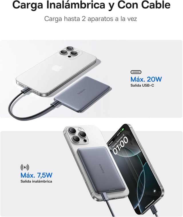 Thumbnail 4 de Baseus Picogo AM41 Power Bank ⚡ 5000mAh, MagSafe, PD 20W, Portátil
