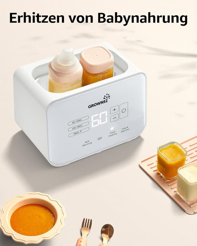 Detalle 2 de GROWNSY Flaschenwärmer 9‑in‑1 Babyflaschenwärmer