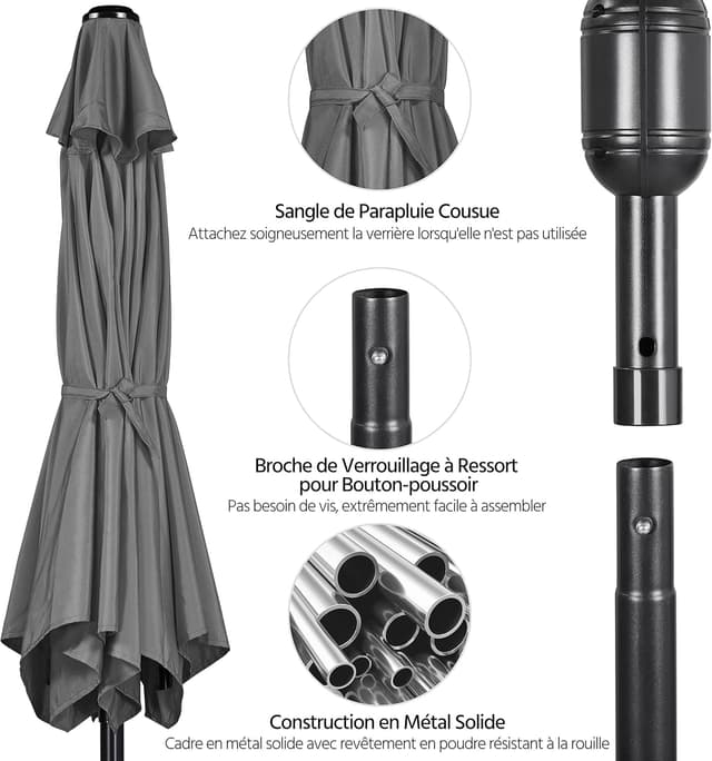 Thumbnail 6 de Yaheetech parasol inclinable 230 cm