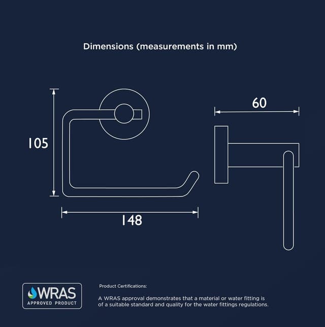 Detalle de Round Toilet Roll Holder in Brushed Brass finish