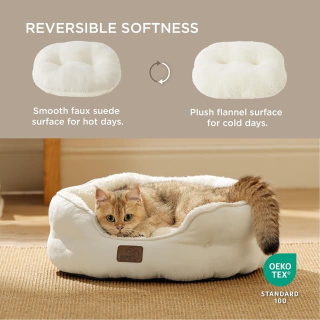 Detalle de Bedsure Cat Bed 51x48x15cm for indoor cats