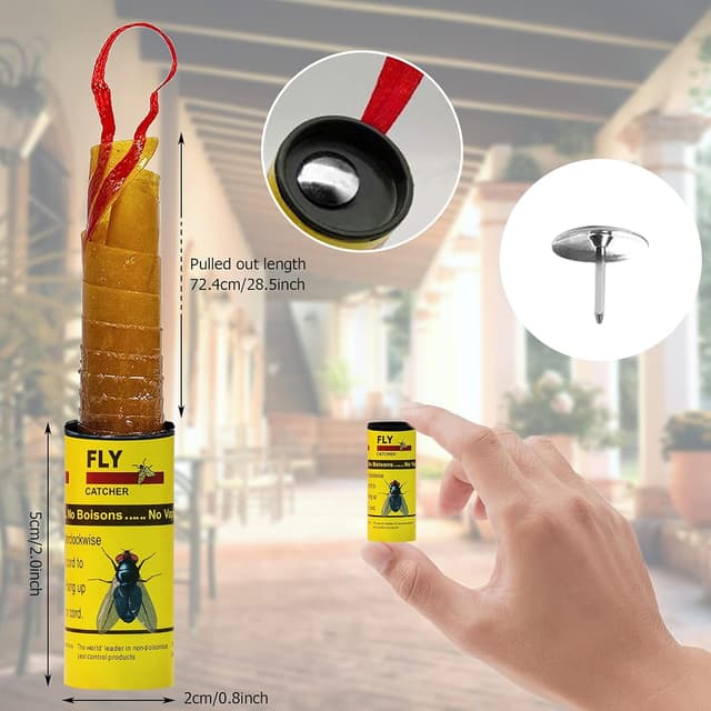 Detalle 2 de Haimist Fly paper 32 pack for indoor use