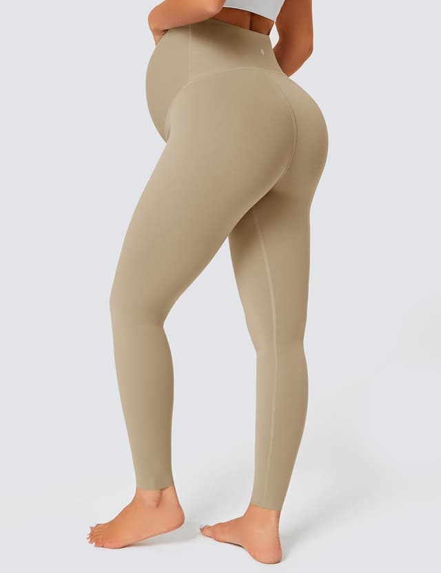 Detalle de BAYDI Nudi Umstandsleggings für Damen mit Taschen – hoch tailliert, blickdicht und 7/8-Länge