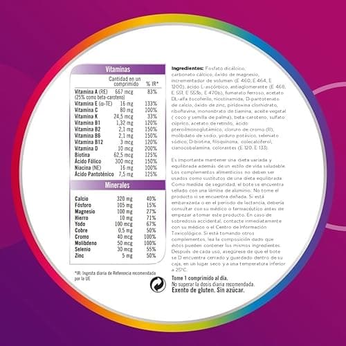 Detalle 2 de Multicentrum Mujer Multivitaminas 30 comprimidos